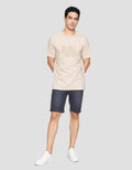 Cole Graphic Gradation Lines Print Kaos Lengan Pendek Pria