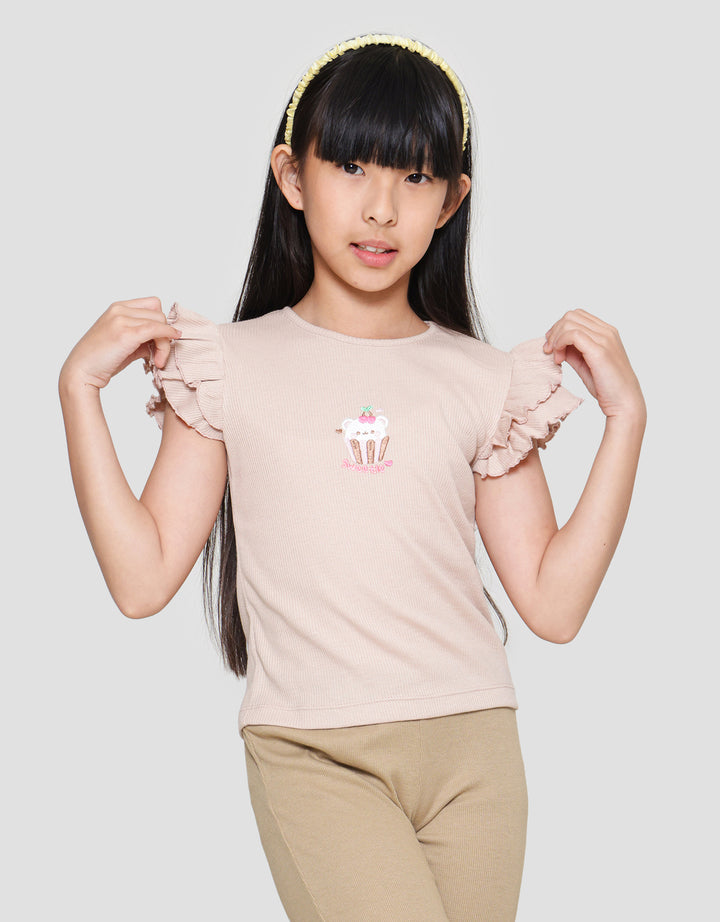 Little M Sweety Bordir Kaos Anak Perempuan