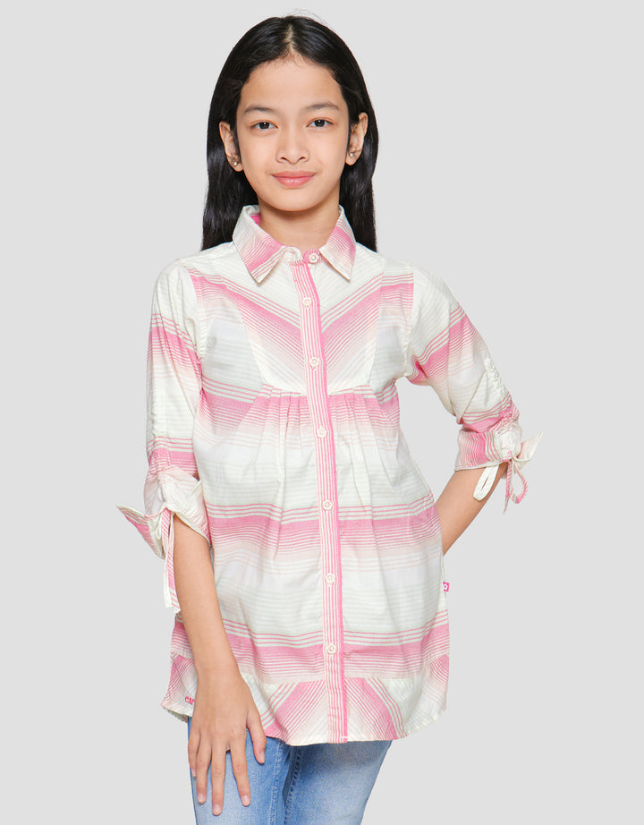 Cardinal Kids Girl Stripe Kombinasi Tunik Anak Perempuan