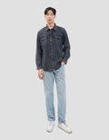 Gab's Urban Acid Wash Kemeja Denim Pria