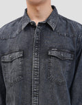 Gab's Urban Acid Wash Kemeja Denim Pria