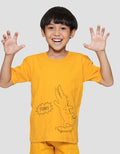 Little M Solid Combed Stitch Croco Kaos Lengan Pendek Anak Laki-laki