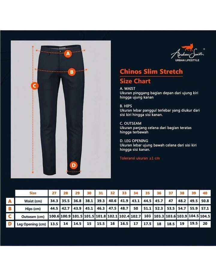 Andrew Smith Celana Polos Pria