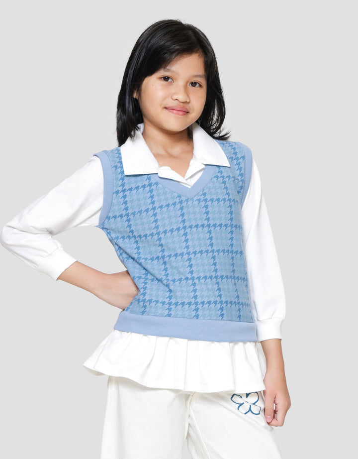 Aero Kerah Sweater Vest Anak Perempuan