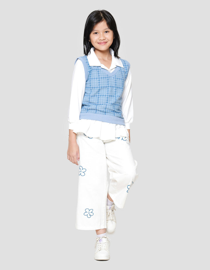 Aero Kerah Sweater Vest Anak Perempuan