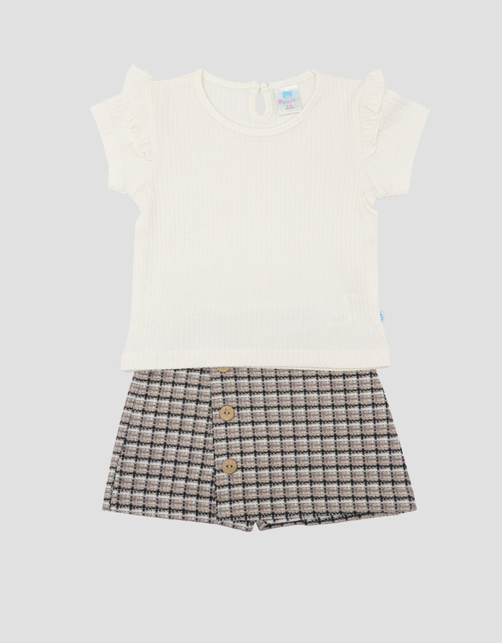 Pipiniko Pakaian Setelan Baju Rok Celana Anak Perempuan