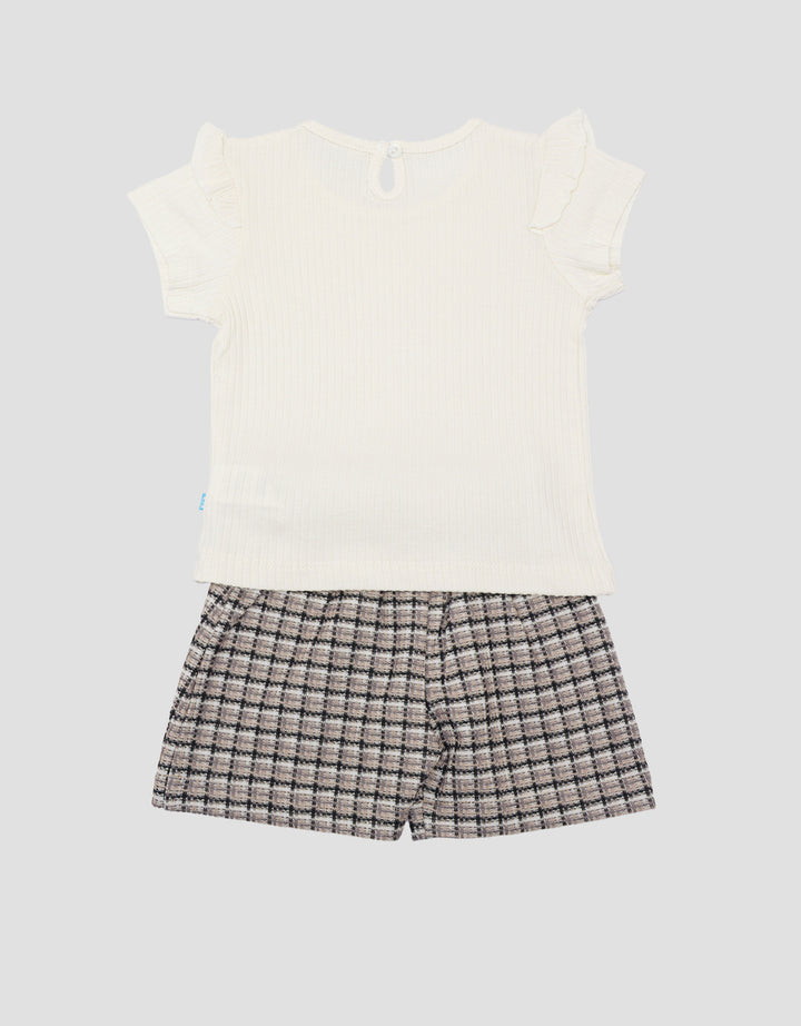 Pipiniko Pakaian Setelan Baju Rok Celana Anak Perempuan