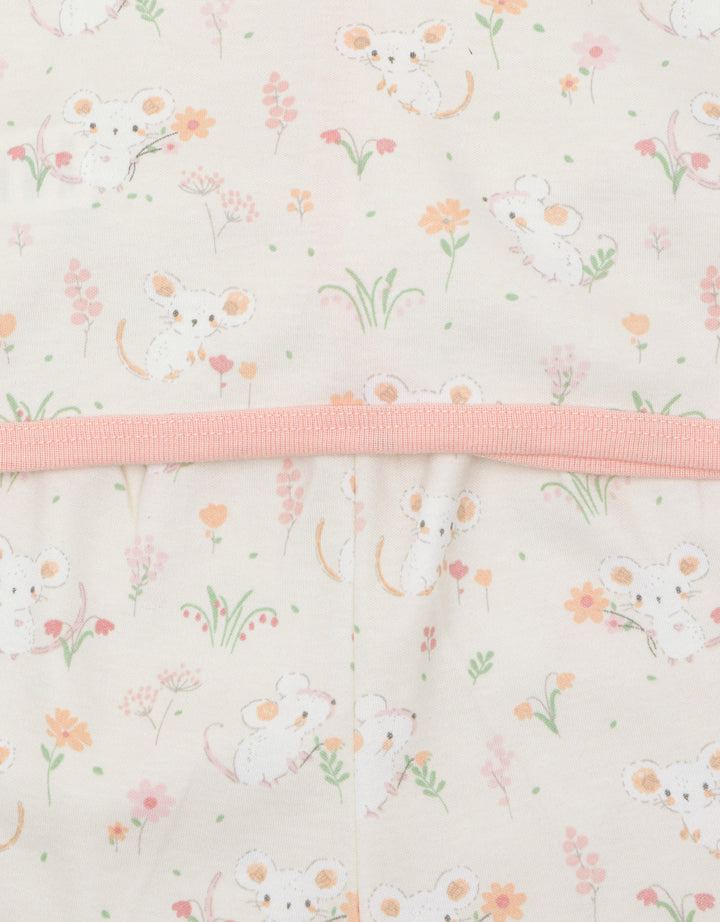 Pipiniko Flower Mouse Baju Tidur Pendek Set Bayi Perempuan