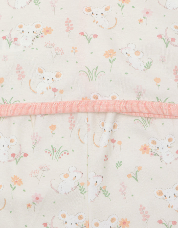 Pipiniko Flower Mouse Baju Tidur Pendek Set Bayi Perempuan