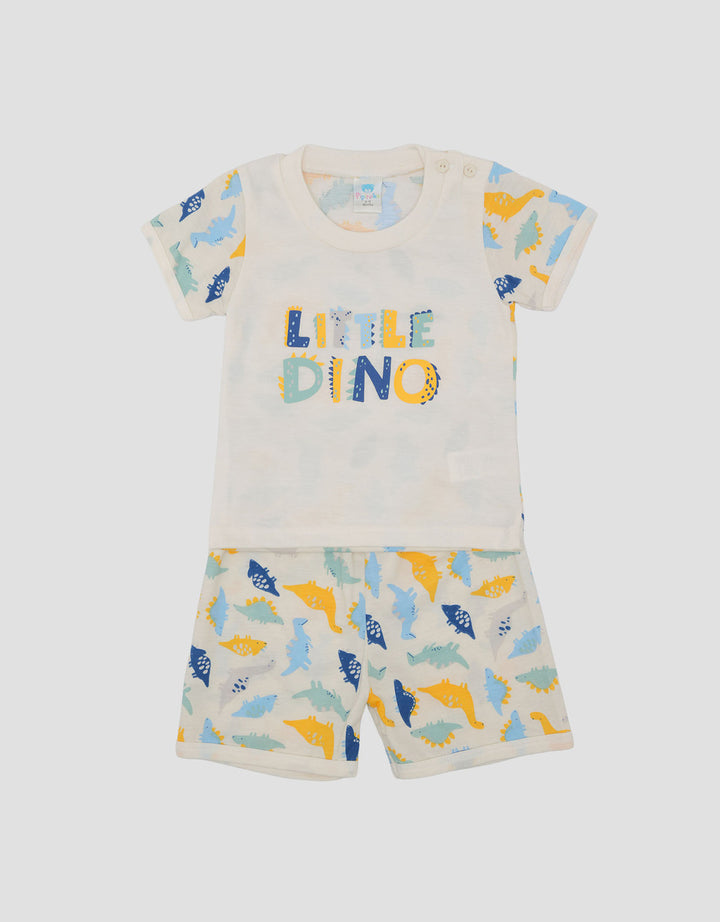 Pipiniko Basic Little Dino Setelan Pakaian Tidur Bayi