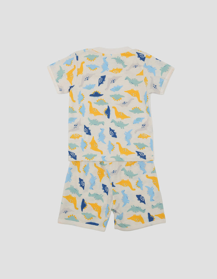 Pipiniko Basic Little Dino Setelan Pakaian Tidur Bayi