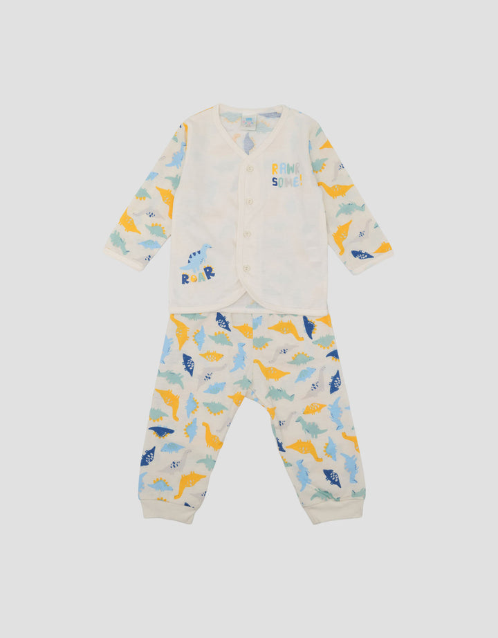 Pipiniko Basic Rawrsome Setelan Pakaian Tidur Bayi