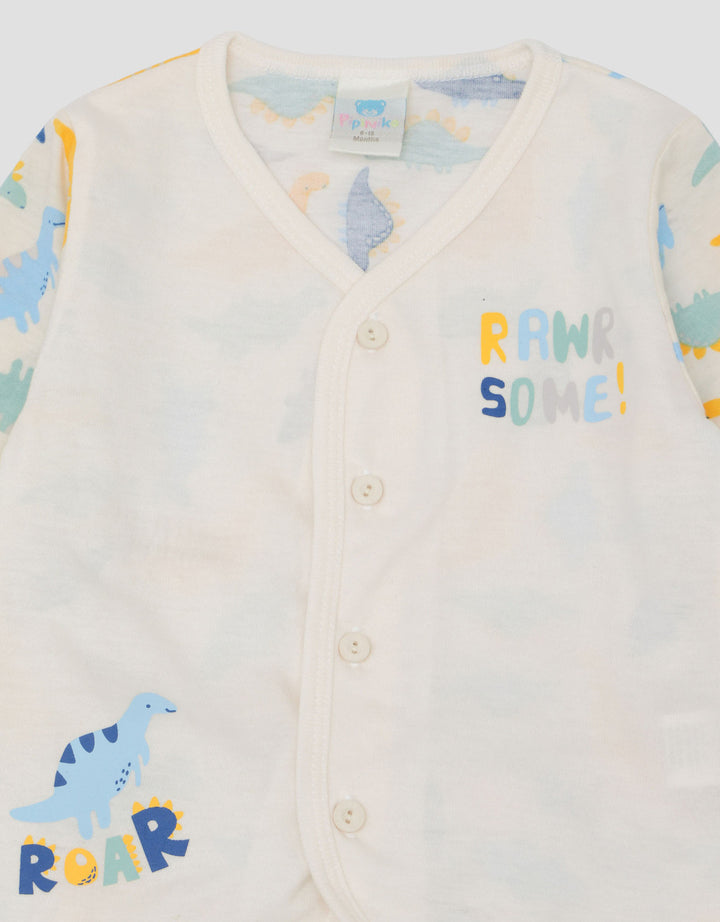 Pipiniko Basic Rawrsome Setelan Pakaian Tidur Bayi