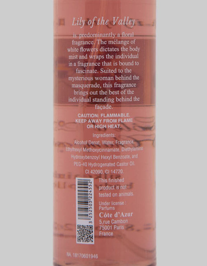 Eloicoco Champagne Body Splash 260 ML Lily of the Valley