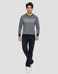 Cardinal Jeans Stripe Print Sweater Pria