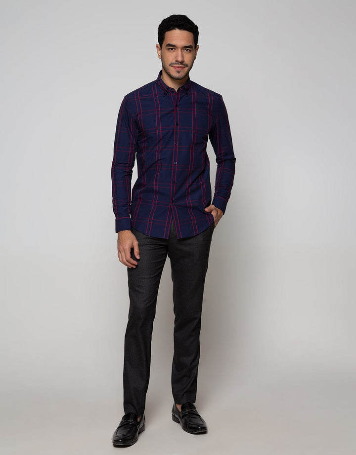 Cardinal Formal Long Sleeve Shirt Big Gingham