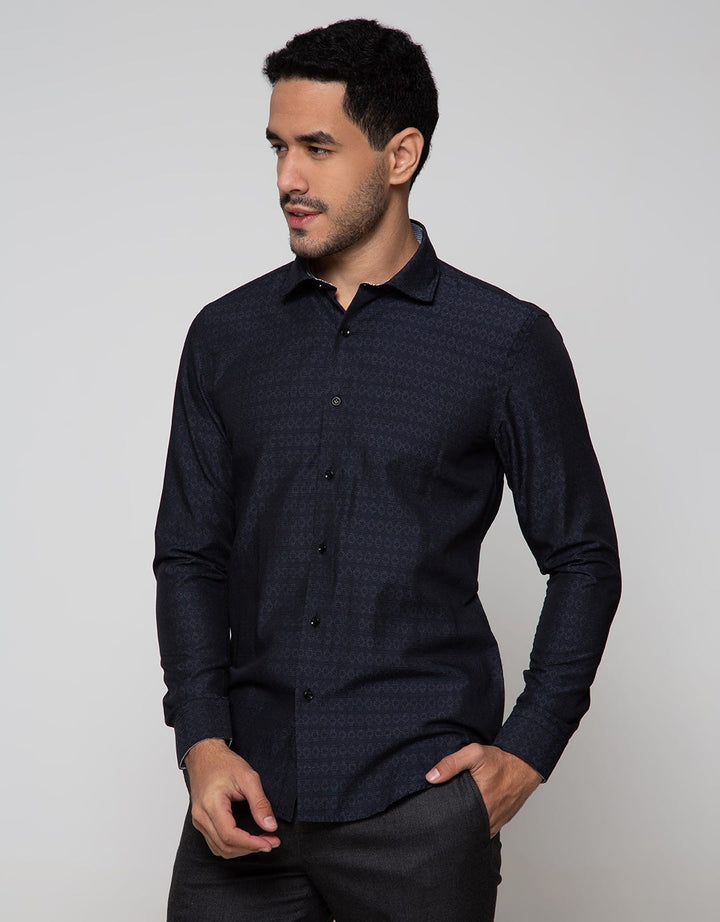 Cardinal Formal Print Motif Shirt