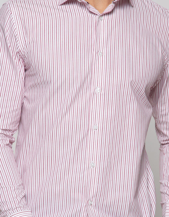 Cardinal Formal Kemeja Lengan Panjang Print Stripe