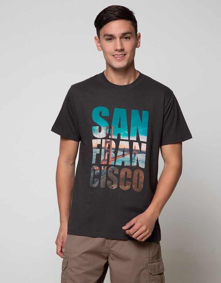 T Zone Short Sleeve T-Shirt Photoprint City Coll San Fransisco
