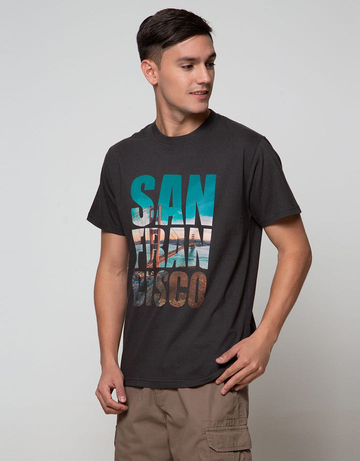 T Zone Short Sleeve T-Shirt Photoprint City Coll San Fransisco