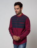 Cardinal Jeans Long Sleeve Koko Shirt Print Stripes Chest