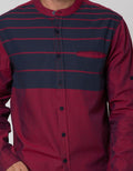 Cardinal Jeans Long Sleeve Koko Shirt Print Stripes Chest