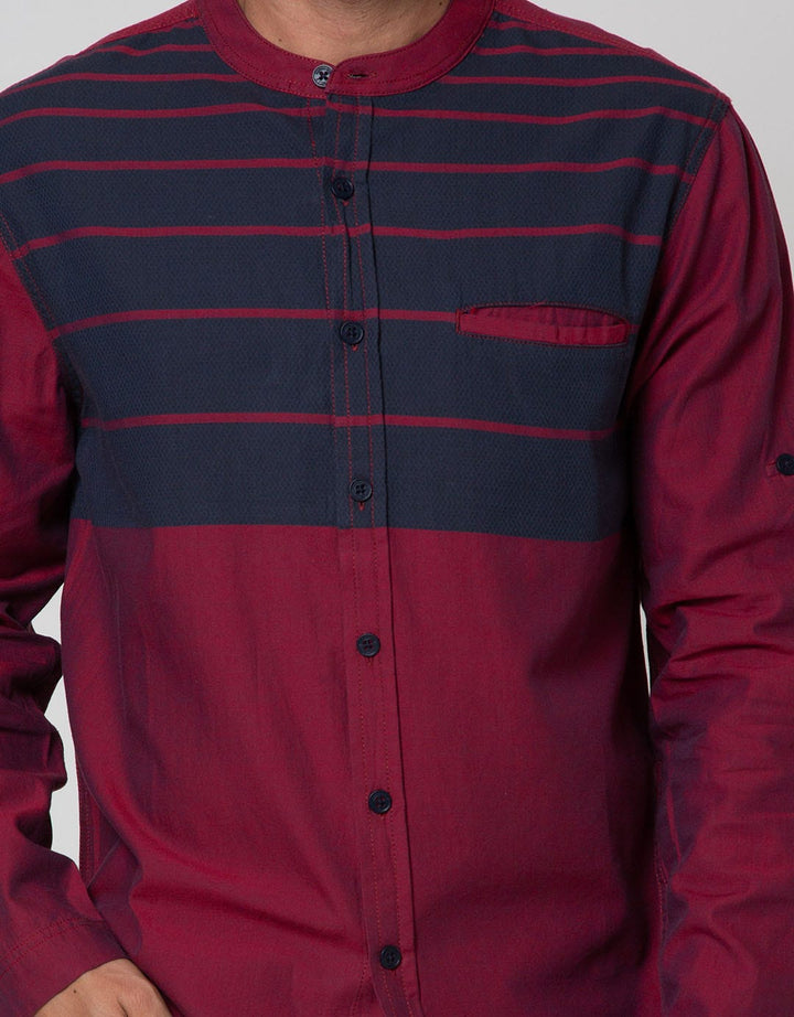 Cardinal Jeans Long Sleeve Koko Shirt Print Stripes Chest