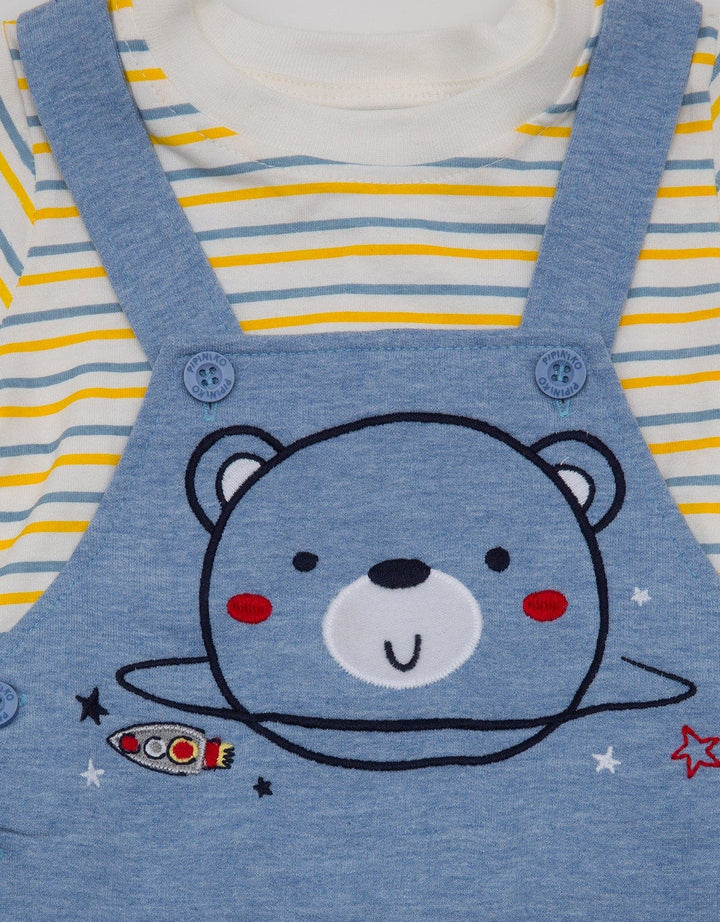 Pipiniko Overall Bear With Print T-Shirt Am