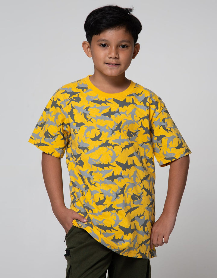 Nevada Short Sleeve T-Shirt Fish Abstract With Pocket