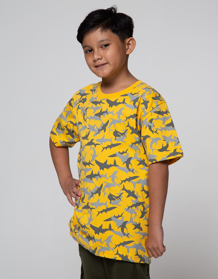 Nevada Short Sleeve T-Shirt Fish Abstract With Pocket