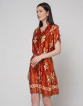 Cynthia Print Round Neck Batik Dress