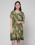 Cynthia Print Round Neck Batik Dress