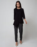 St. Yves Long Sleeve T-Shirt Flowy Rayon Spandex