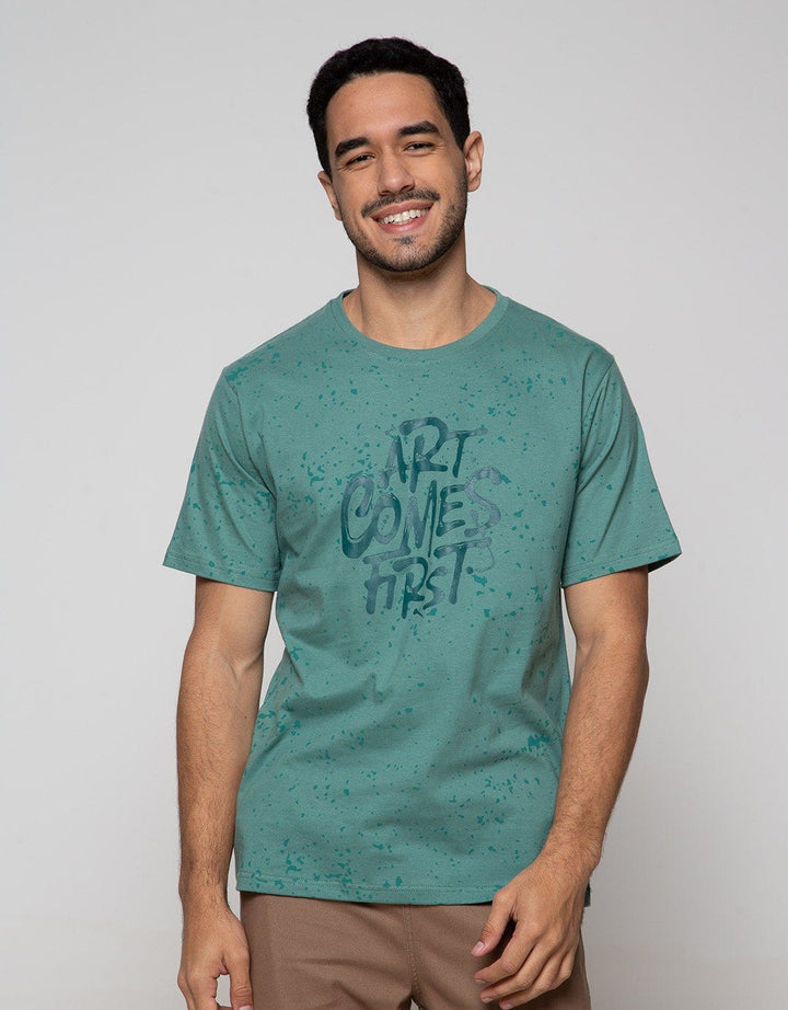 T Zone Short Sleeve T-Shirt Print Aop Art Comes First