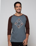 T Zone Raglan T-Shirt Print Geometric Nature