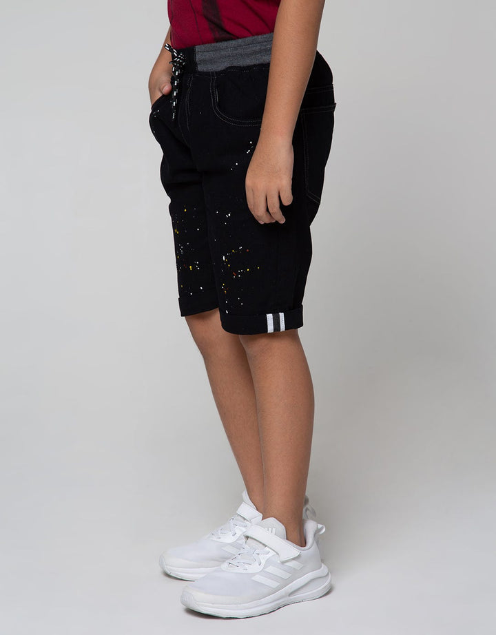 Nevada Short Denim Crop Denim Rib Splash