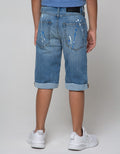 Nevada Short Denim Crop Denim Destroyed Spello