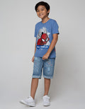 Nevada Short Denim Crop Denim Destroyed Spello