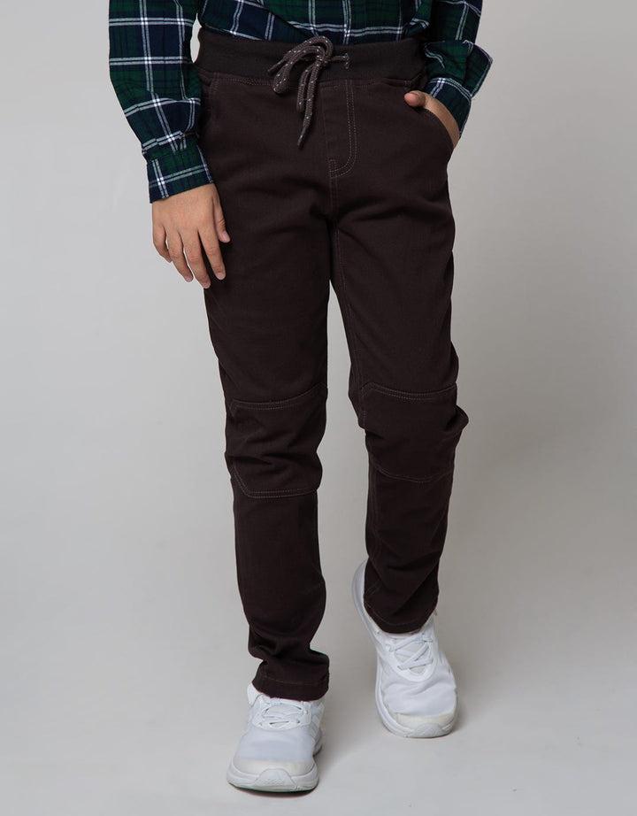 Nevada Pants Woven Rib Knee Cut Stretch