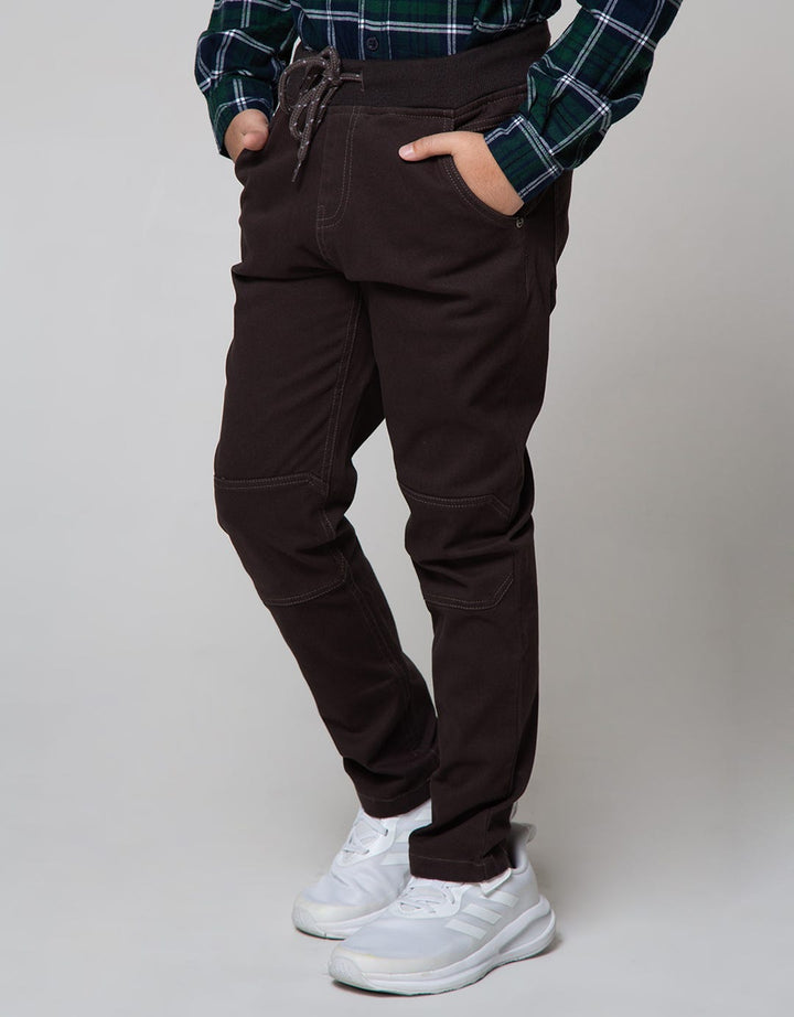 Nevada Pants Woven Rib Knee Cut Stretch