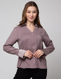 Cardinal Femme Slide Front Blouse Wanita