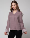 Cardinal Femme Slide Front Blouse Wanita
