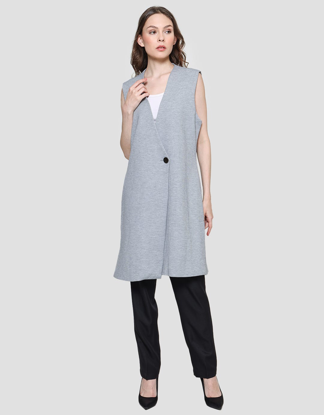 Cardinal Femme Vest Plain Outer Wanita