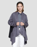 Cardinal Femme Asymmetric Jaket Lengan Panjang Wanita