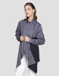 Cardinal Femme Asymmetric Jaket Lengan Panjang Wanita