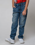 Nevada Denim Long Pants Zip Washing
