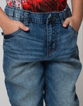 Nevada Denim Long Pants Zip Washing
