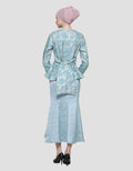 Cardinal Femme Brukat Bunga Gamis Wanita
