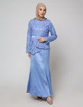 Cardinal Femme Brukat Gamis Lengan Panjang