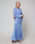 Cardinal Femme Brukat Gamis Lengan Panjang